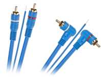 Kabel 2 x RCA - 2 x RCA + żyła 5m kątowo - prosty