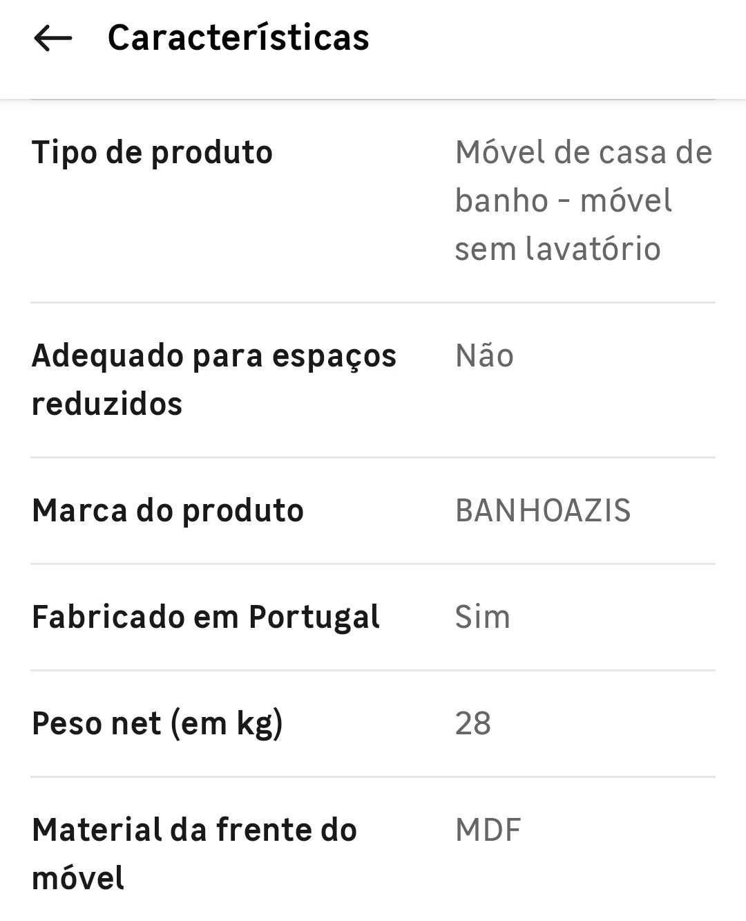 Móvel de casa de banho NEW LINE BRANCO 100 - NOVO