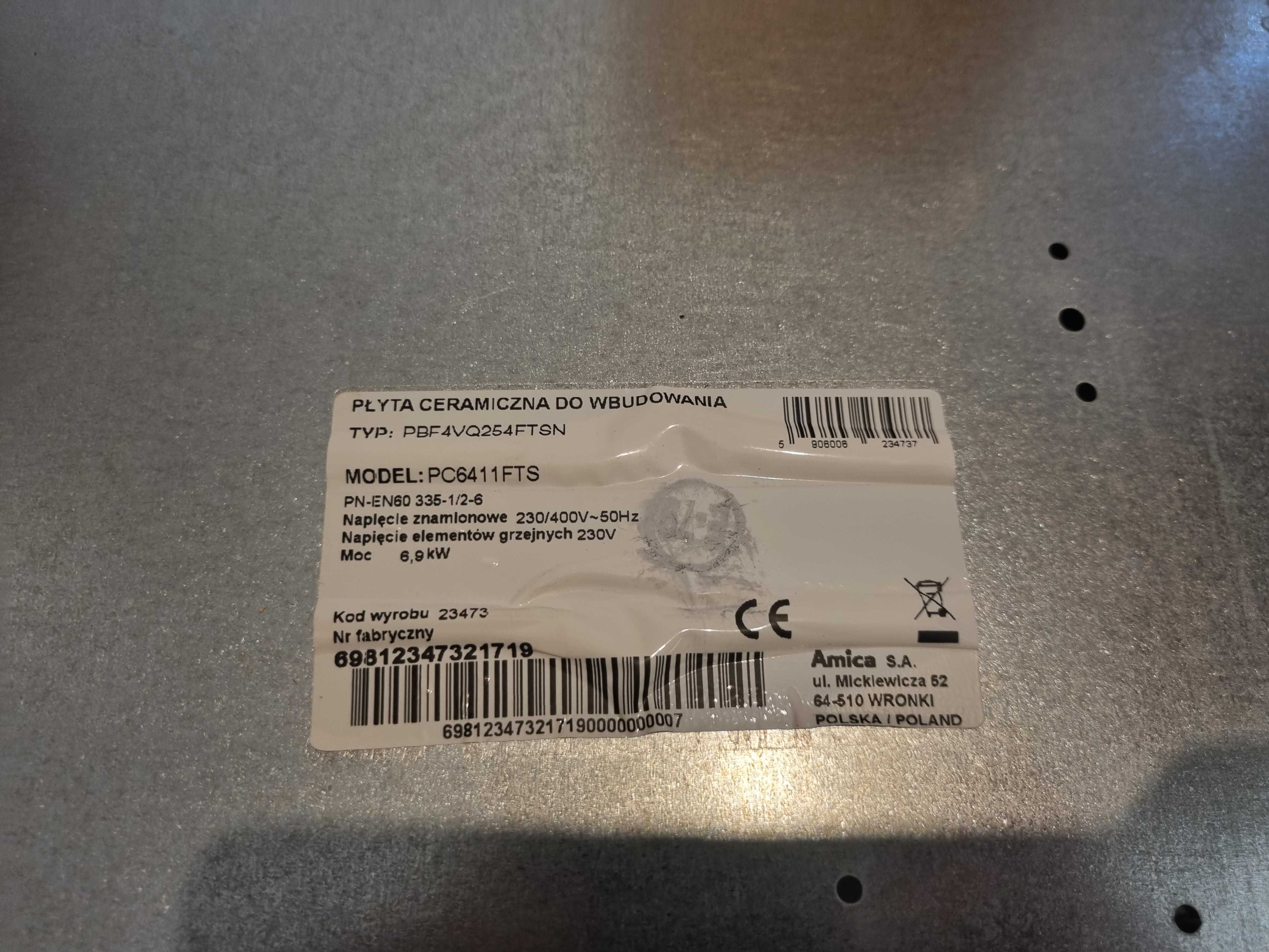 Płyta ceramiczna Amica PC6411FTS
