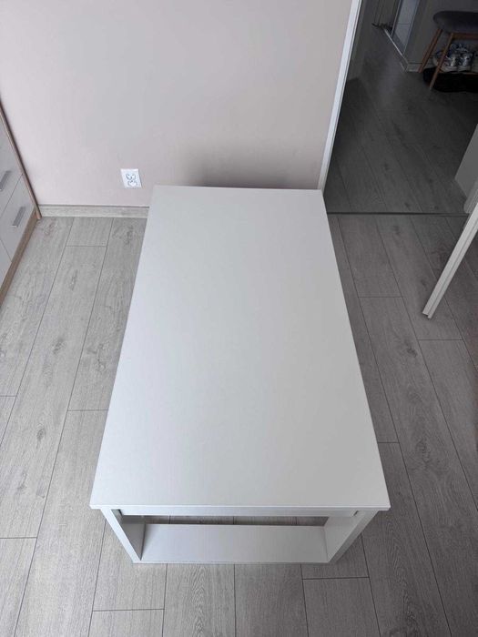 Stolik kawowy z szufladami biały