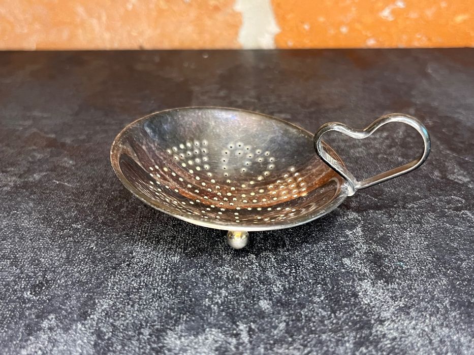 Stare posrebrzane sitko. Dodatki retro vintage