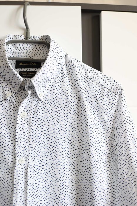 !Jak nowa! Biała, bawełniana koszula Massimo Dutti, S!