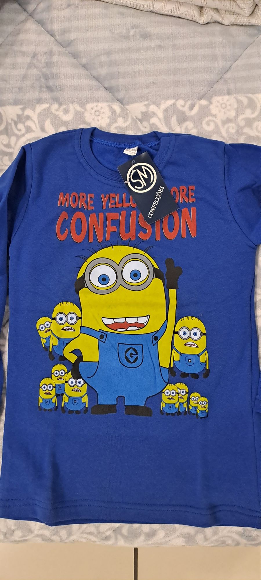 Camisolas menino minions cardada Preços ''OUTLET''