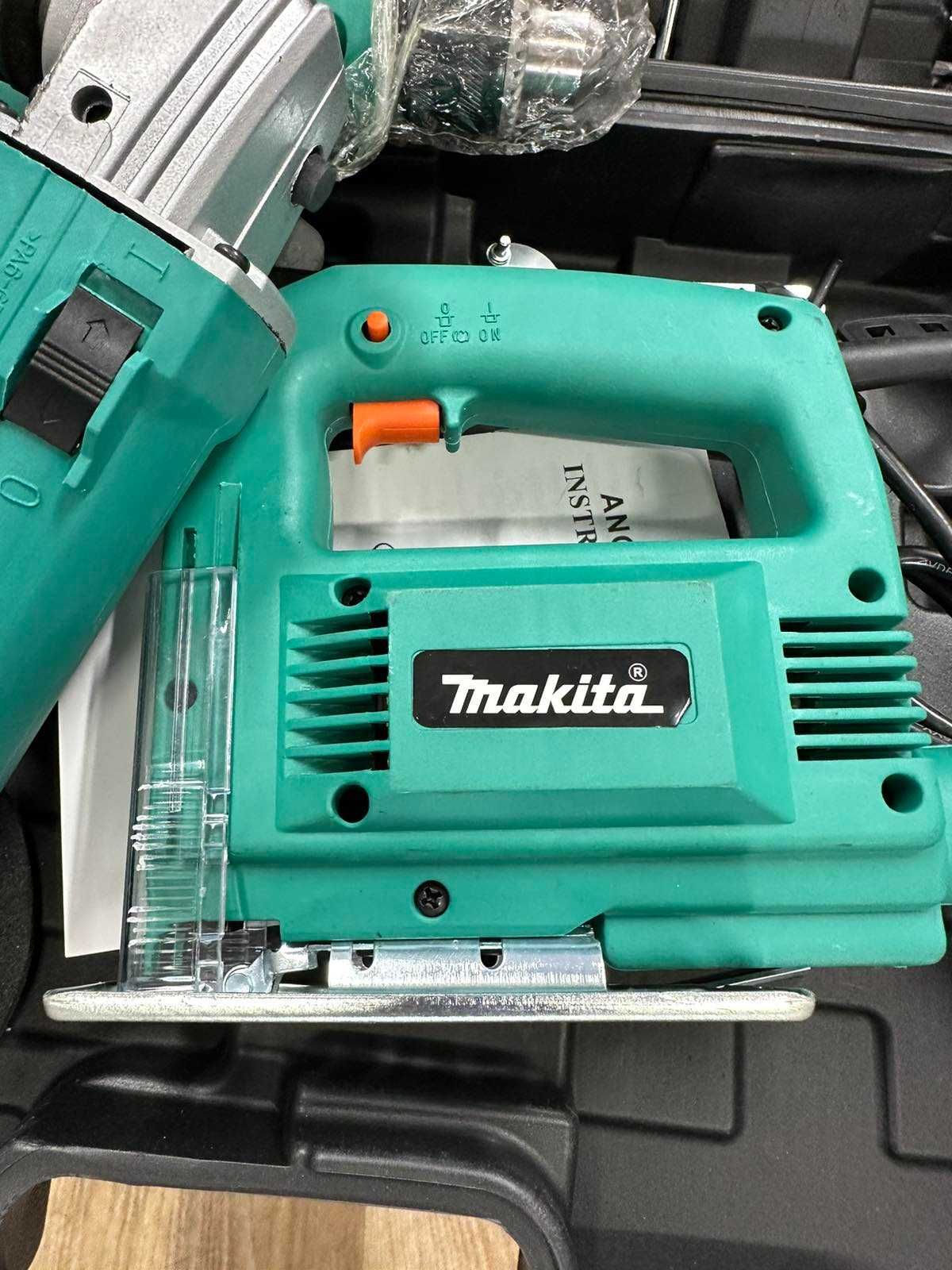 Набор в чемодане Makita 3в1. Дрель, Лобзик, Болгарка / Инструм Макита