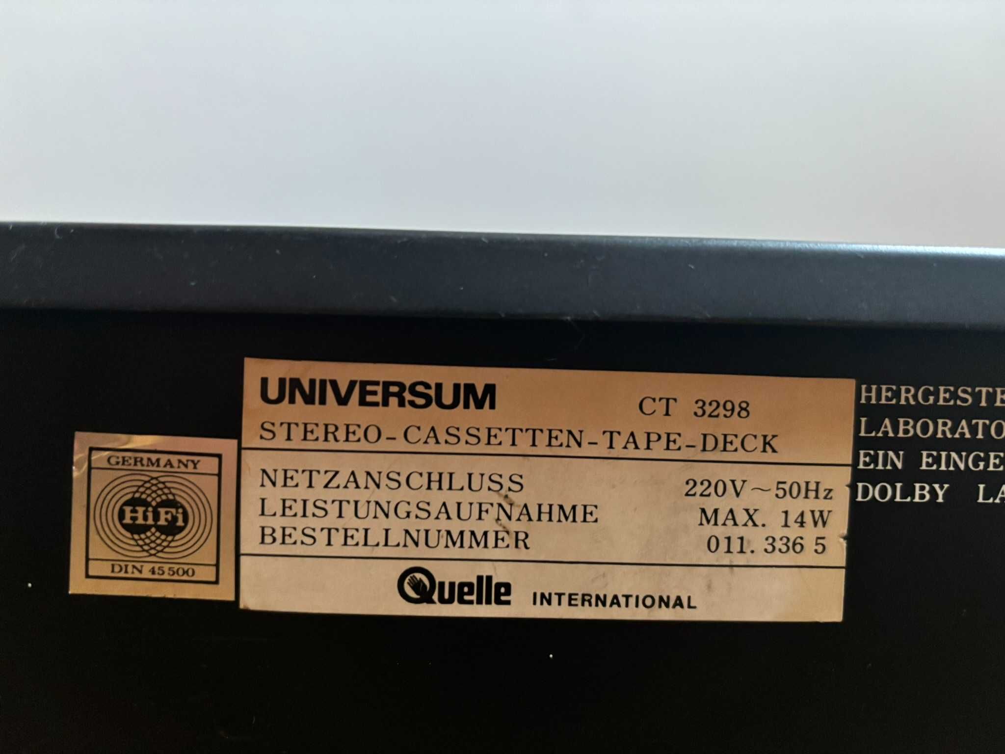 Universum CT 3298 – magnetofon kasetowy