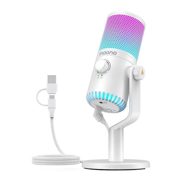 Mikrofon Gamingowy Maono Dm30Rgb (Biały)