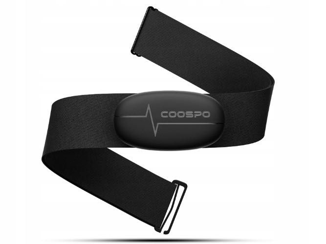 COOSPO H6 Pasek na klatkę piersiową z monitorem tętna Bluetooth czarny