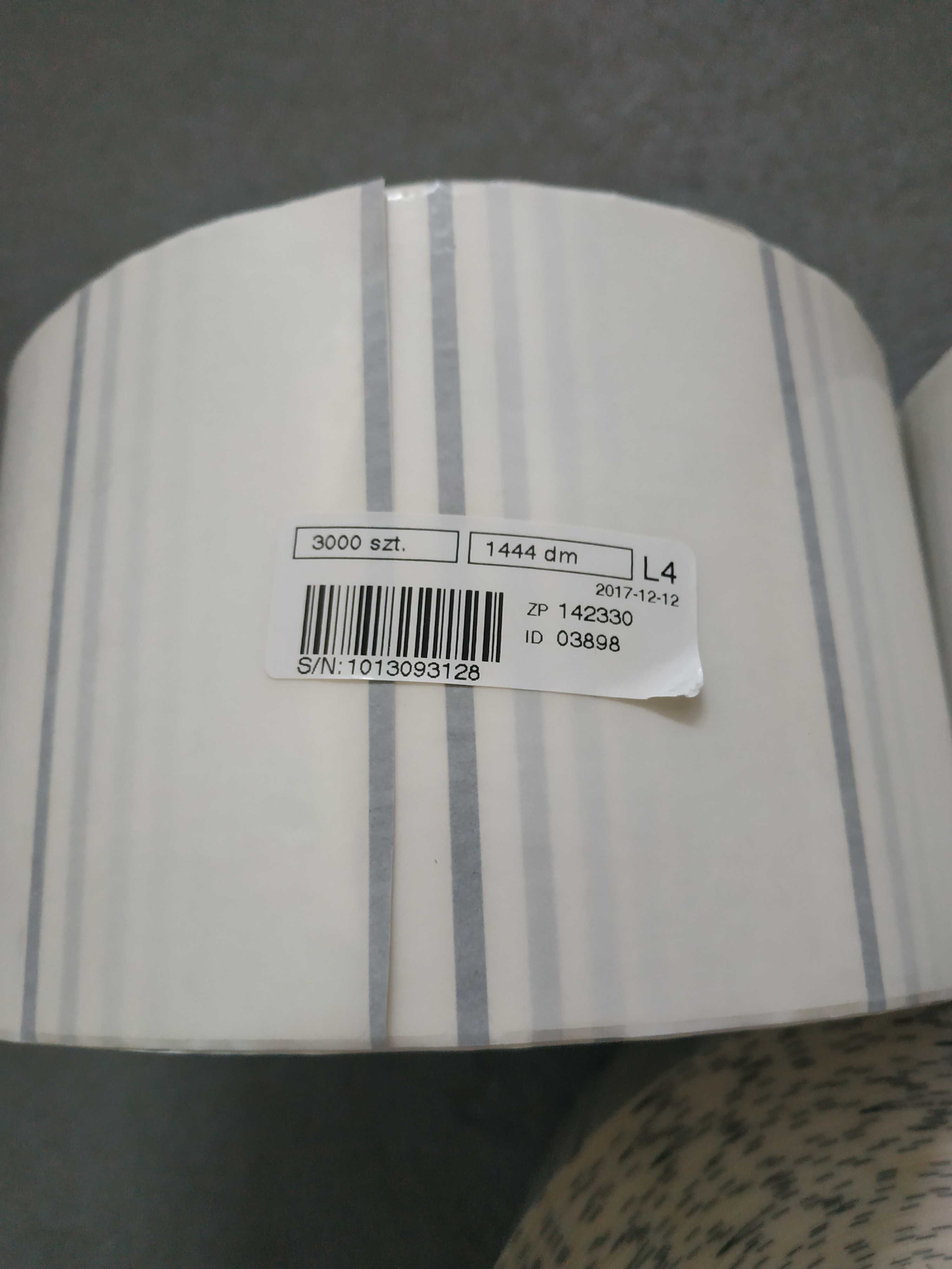 Etykiety przeźroczyste, foliowe ze znacznikiem 45x100 mm / 3000 szt.
