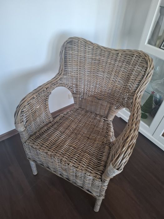 Fotel Byholma Ikea rattan rarytas