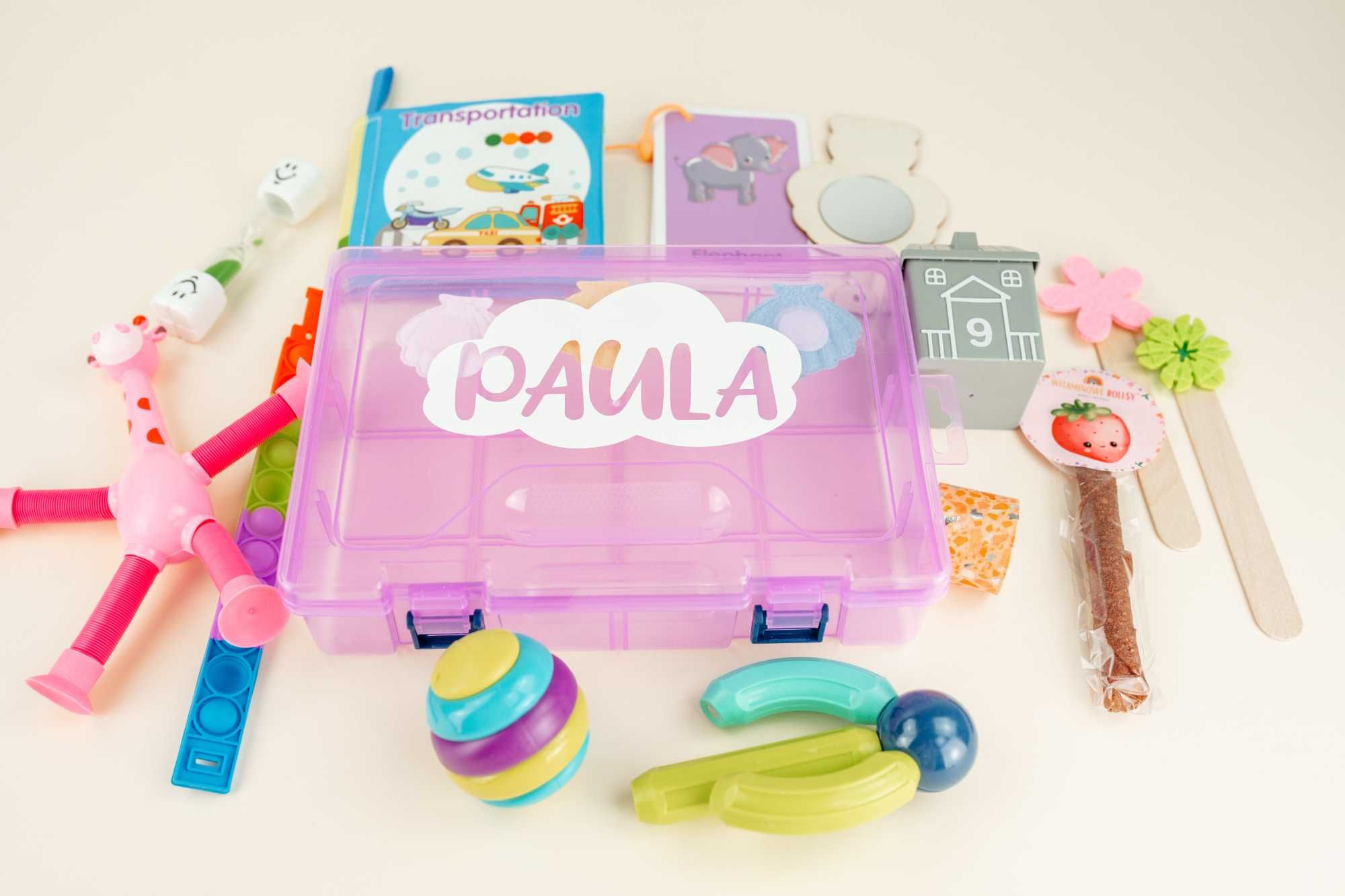 TRAVEL BOX Zestaw zabawek na podróż [0-18 miesięcy]