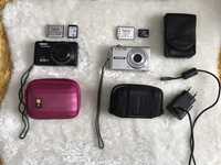 2 Máquinas fotográficas Olympus X-845 + D-720 c/ cartões SD e bolsas