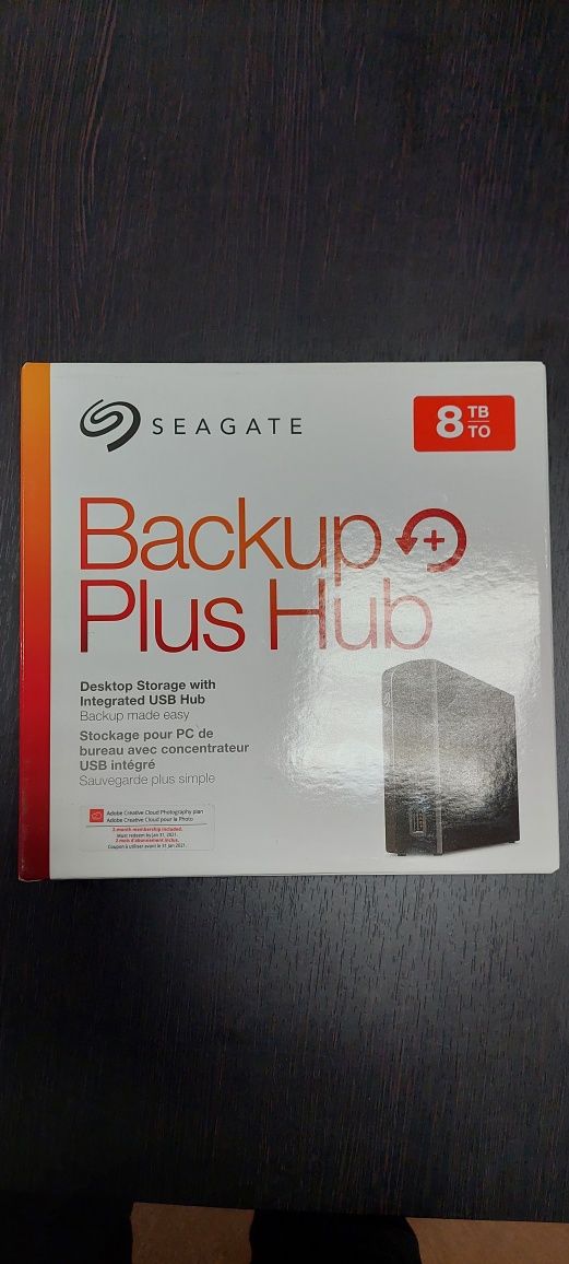 Зовнішній жорсткий диск 8 TB Seagate Backup Plus Hub Black