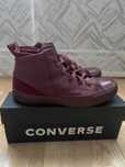 Converse кеды кожаные, красные бордовые, размер 37,5