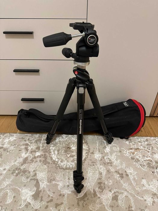 Алюмінієвий 3-секційний штатив Manfrotto 190XPRO та головка 804RC2