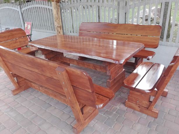 meble ogrodowe, zestaw mebli stół ławki,meble drewniane