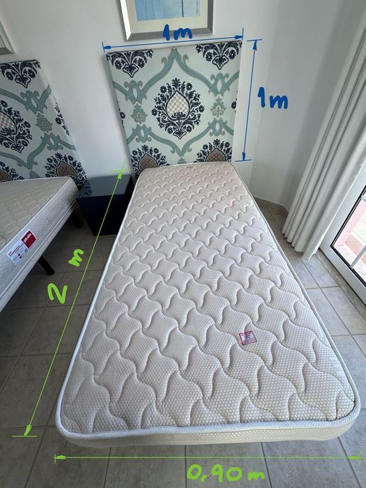 Cama solteiro Pikolin Sommier + cabeceira + quadro