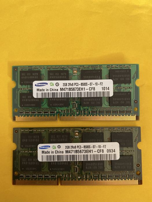 Оперативна памʼять DDR3 2 планки по 2 gb для ноутбука