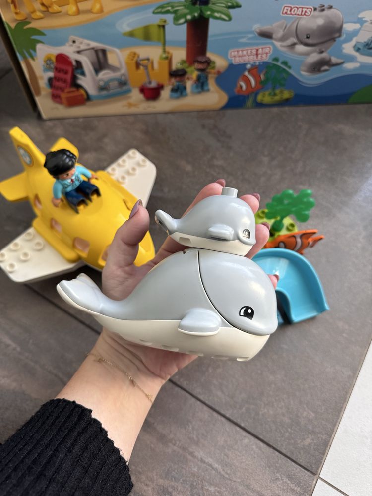Lego duplo biegun Antarktyda 10907 wieloryb samolot figurki klocki zoo