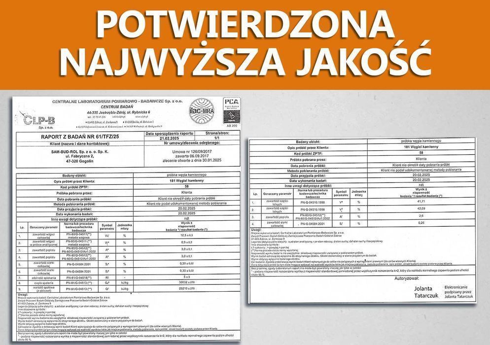 Węgiel GROSZEK (dawniej ekogroszek) OTMUCHÓW, niska spiekalność !