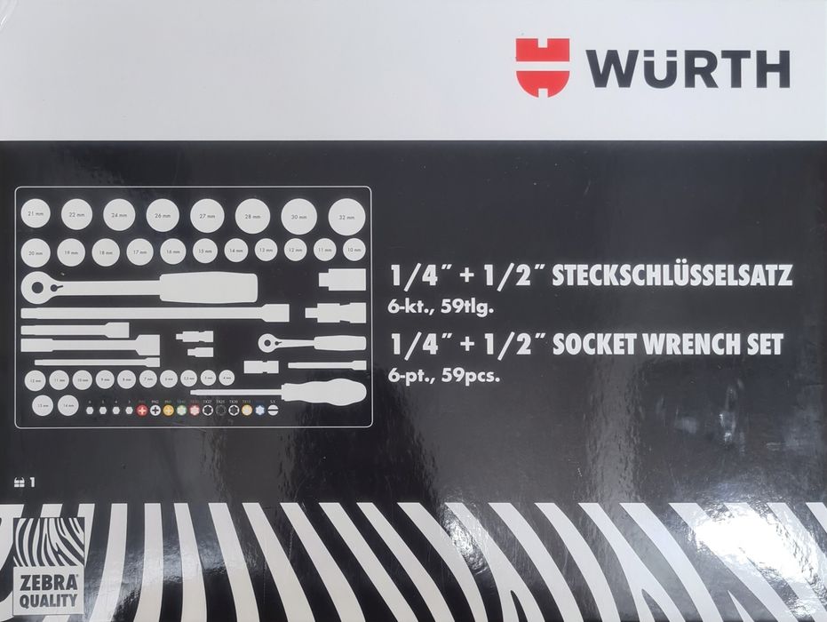Zestaw kluczy narzędzi walizka skrzynka Wurth 59 Honiton Sata Neo Yato