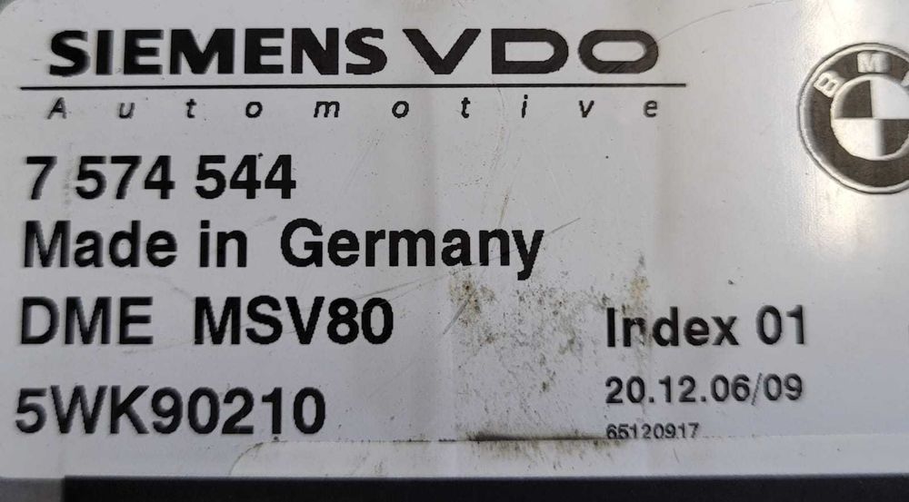 Komputer sterownik silnika DME MSV80 BMW N52 5WK90210
