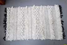 Chodnik dywanik boho kremowy frędzle 60 cm x 90 cm