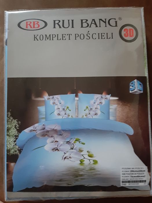 Komplet pościeli 3D nowy 220x200 na podwójne łóżko