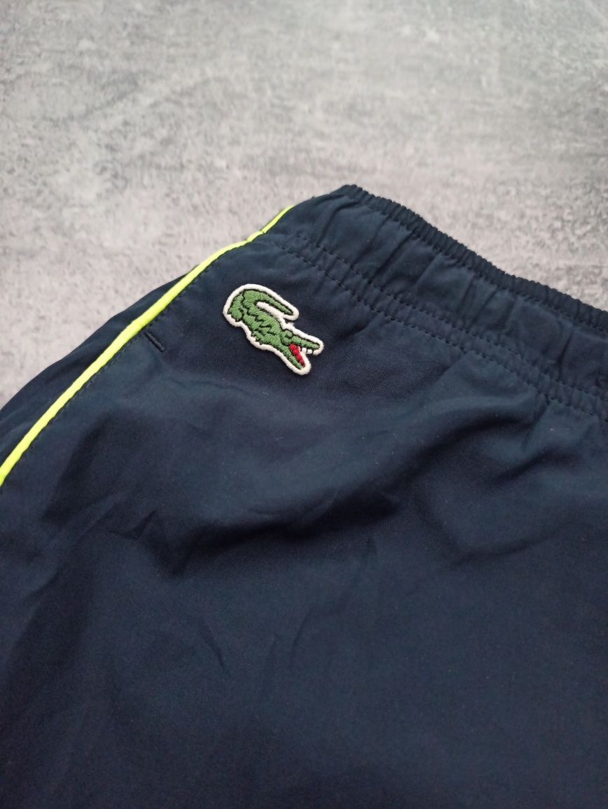 Спортивные нейлоновые штаны Lacoste широкие парашуты Лакоста L Xl реп