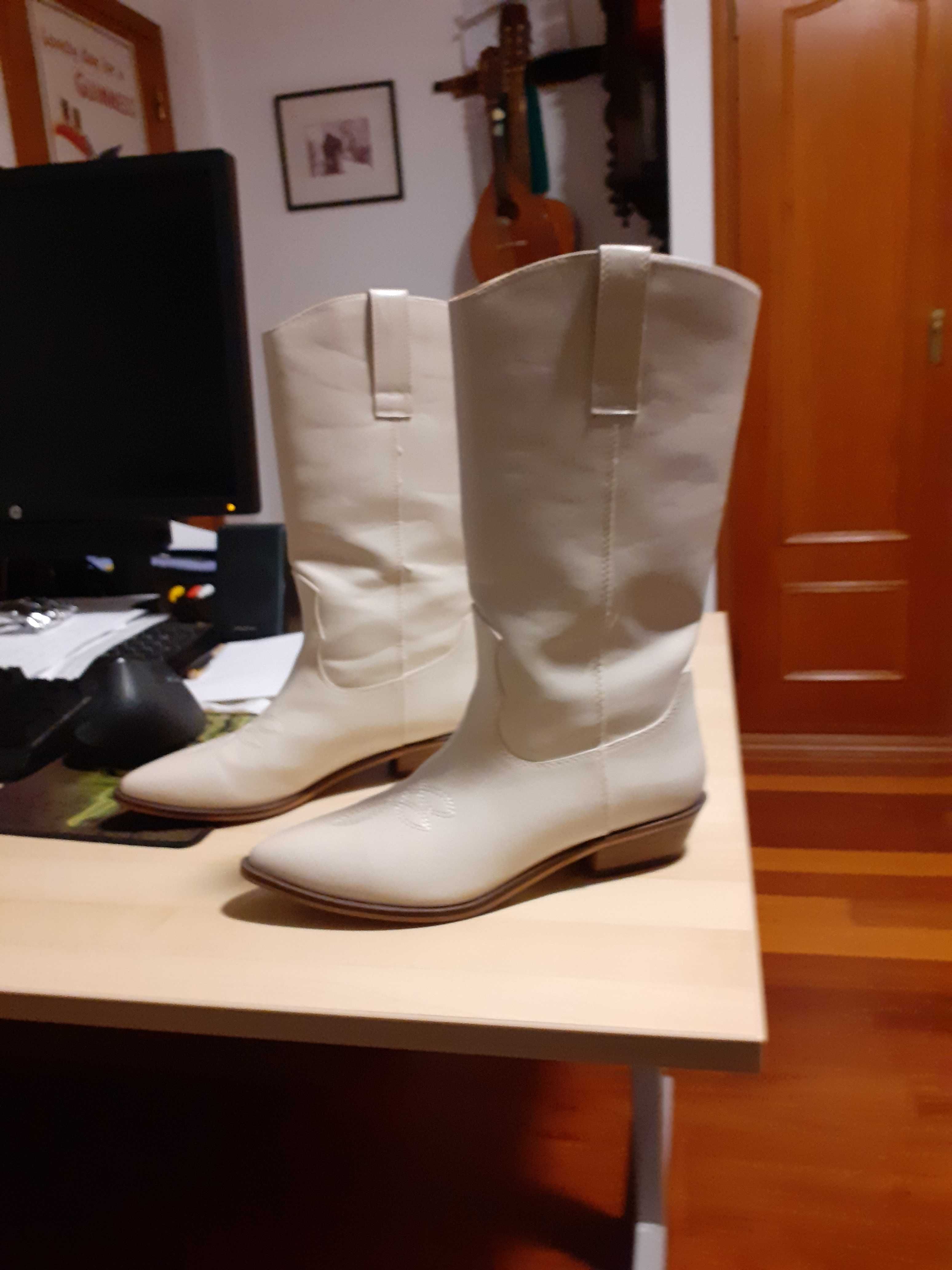 Botas Cowboy em Bege nº39