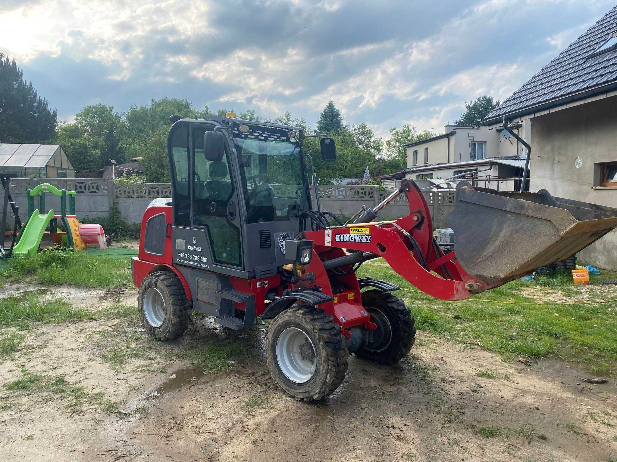 Kingway 811 Mini ładowarka rolnicza udźwig 1000kg 4x4 Jak Nowa Okazja