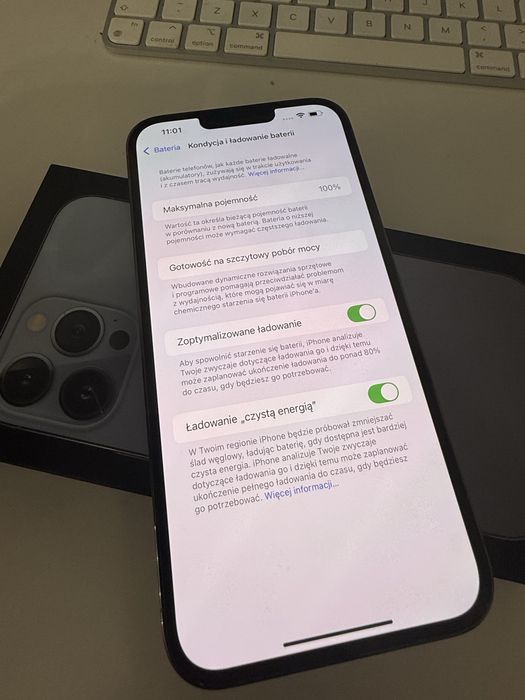 iPhone 13 Pro Max 128gb Sierra Blue Stan Idealny Bateria 100%
