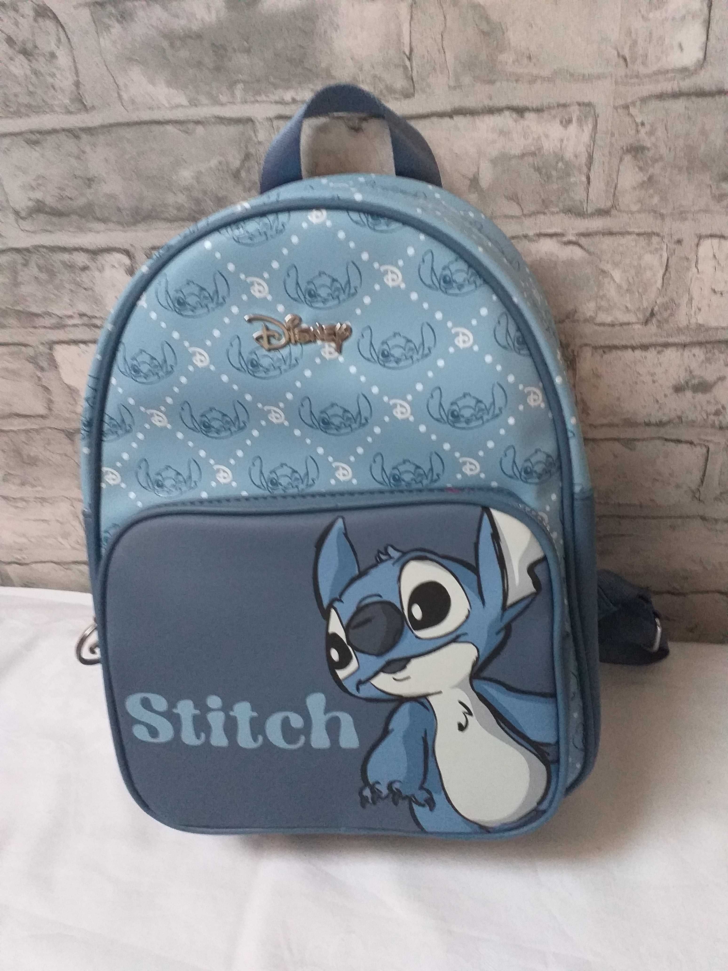 Plecak Stitch z niebieskiej skóry ekologicznej Primark