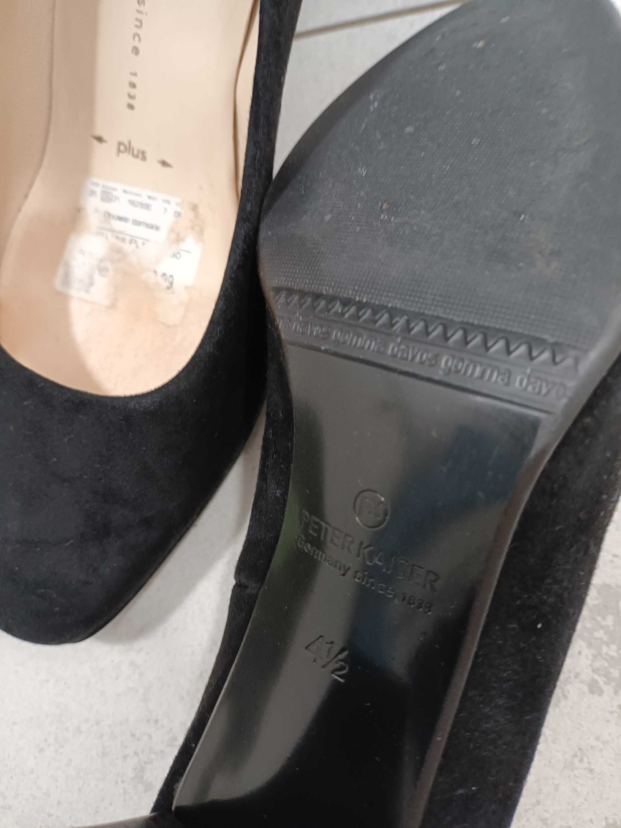 buty czarne zamsz Peter Kaiser r.37,5 (4/5)