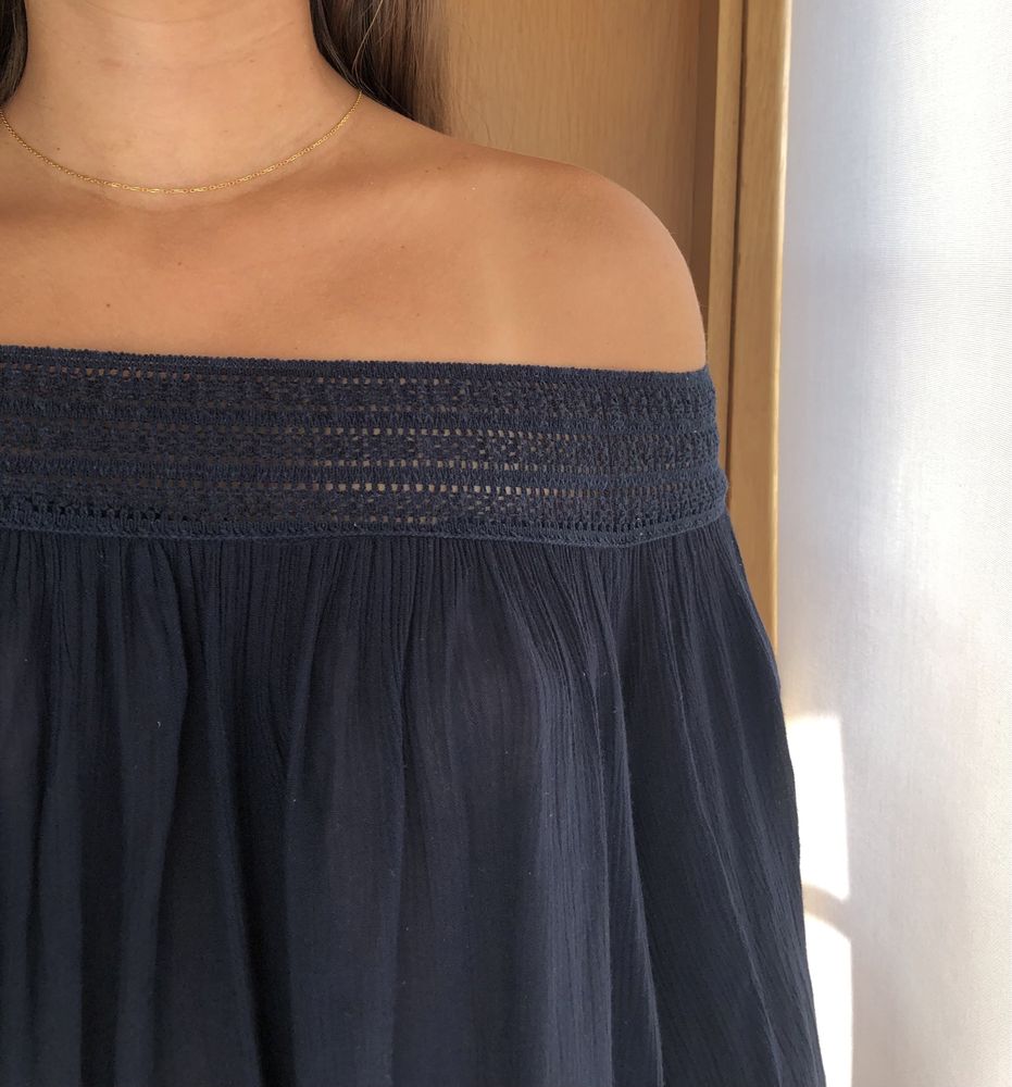 Blusa fluida azul