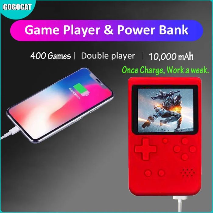 Игровая мини-консоль 400 в 1 и павербанк 10 000 mah