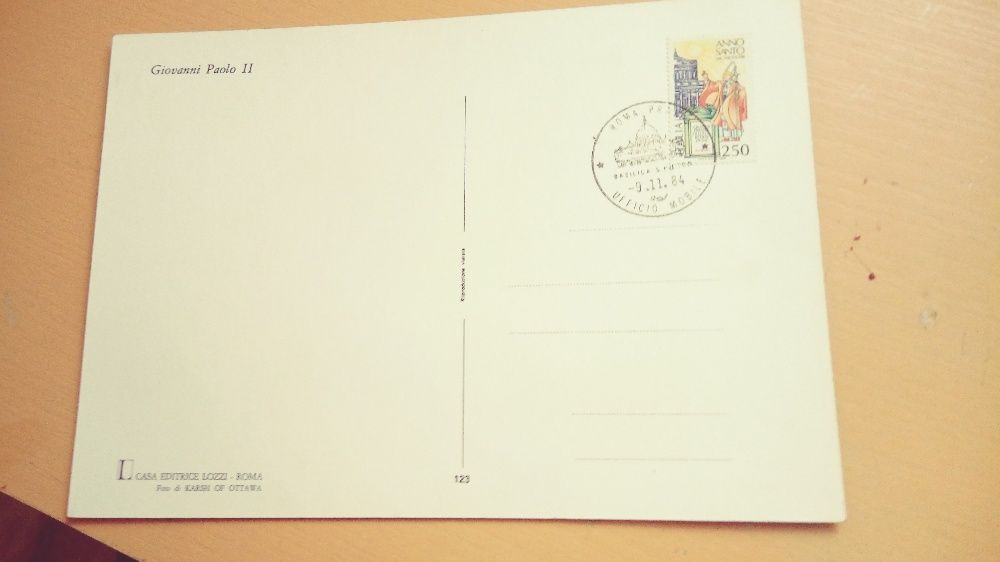 Zdjęcie Papieża Jana Pawła II oryginalna karta pocztowa ze zdjęciem