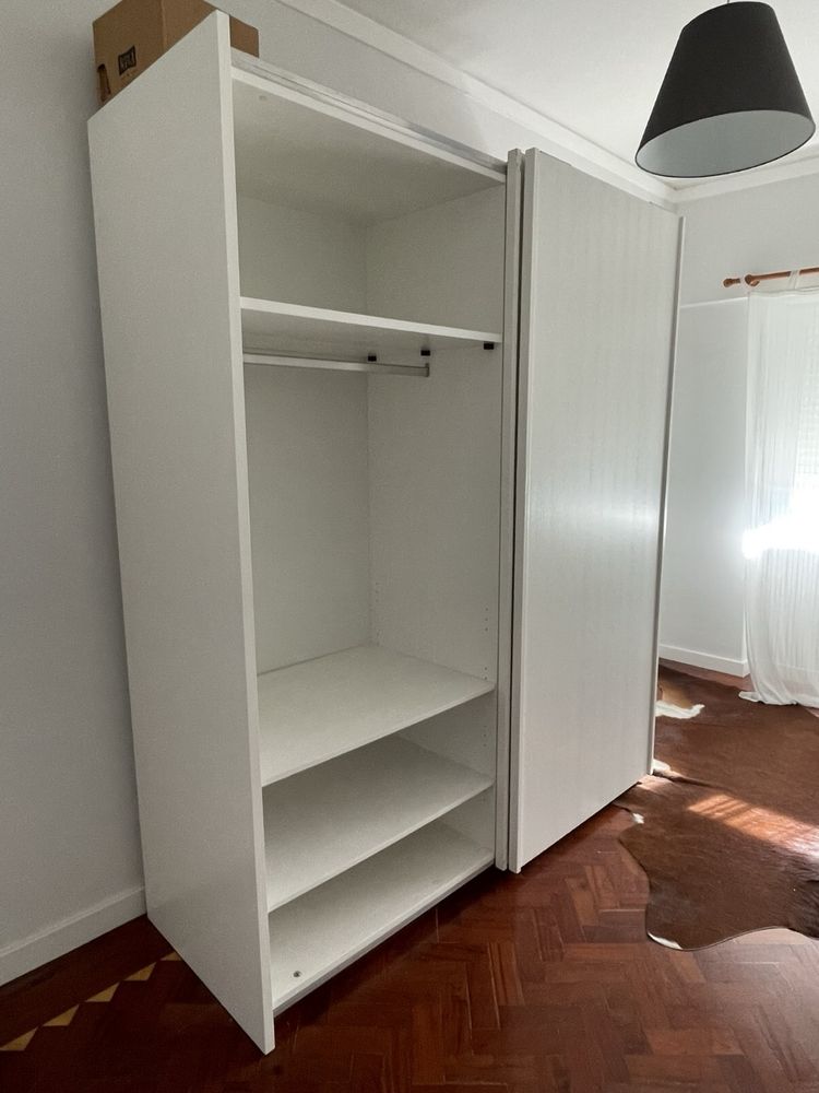Roupeiro Lourini Prestige 2 portas de correr com 180 cm