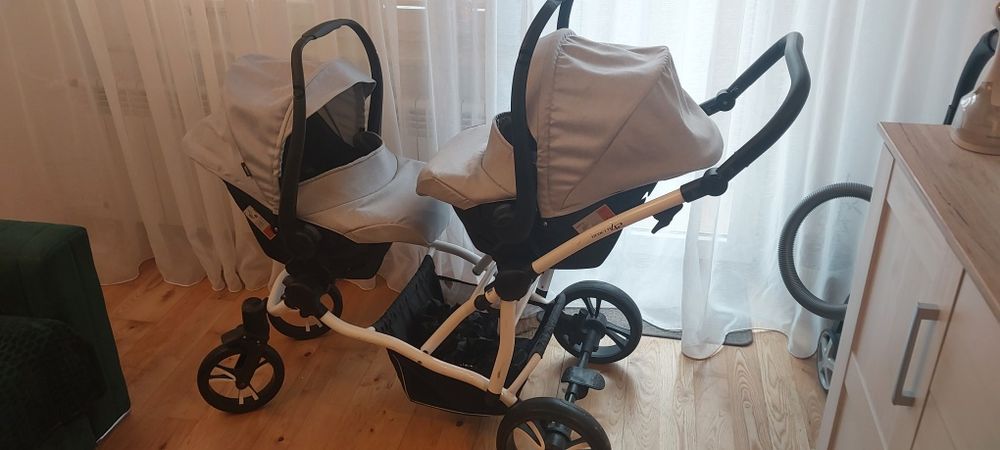 Sprzedam wózek Bebetto 42. 3 w 1. Dla bliźniaków.