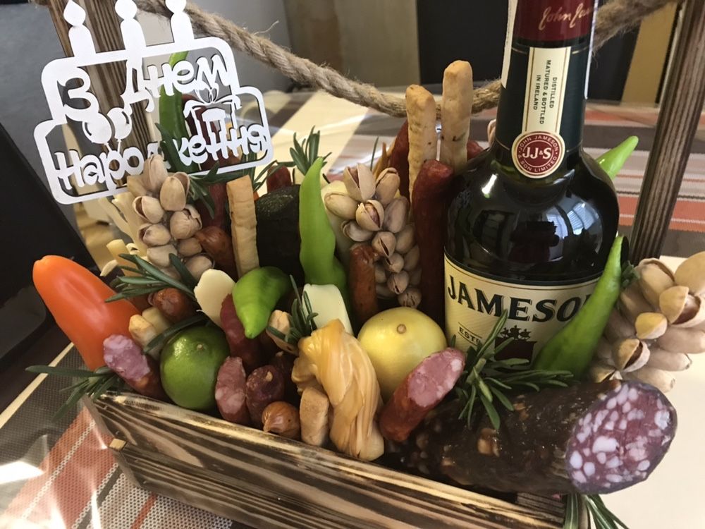 Харчові букети, чоловічий букет, съедобный букет, фудбукет