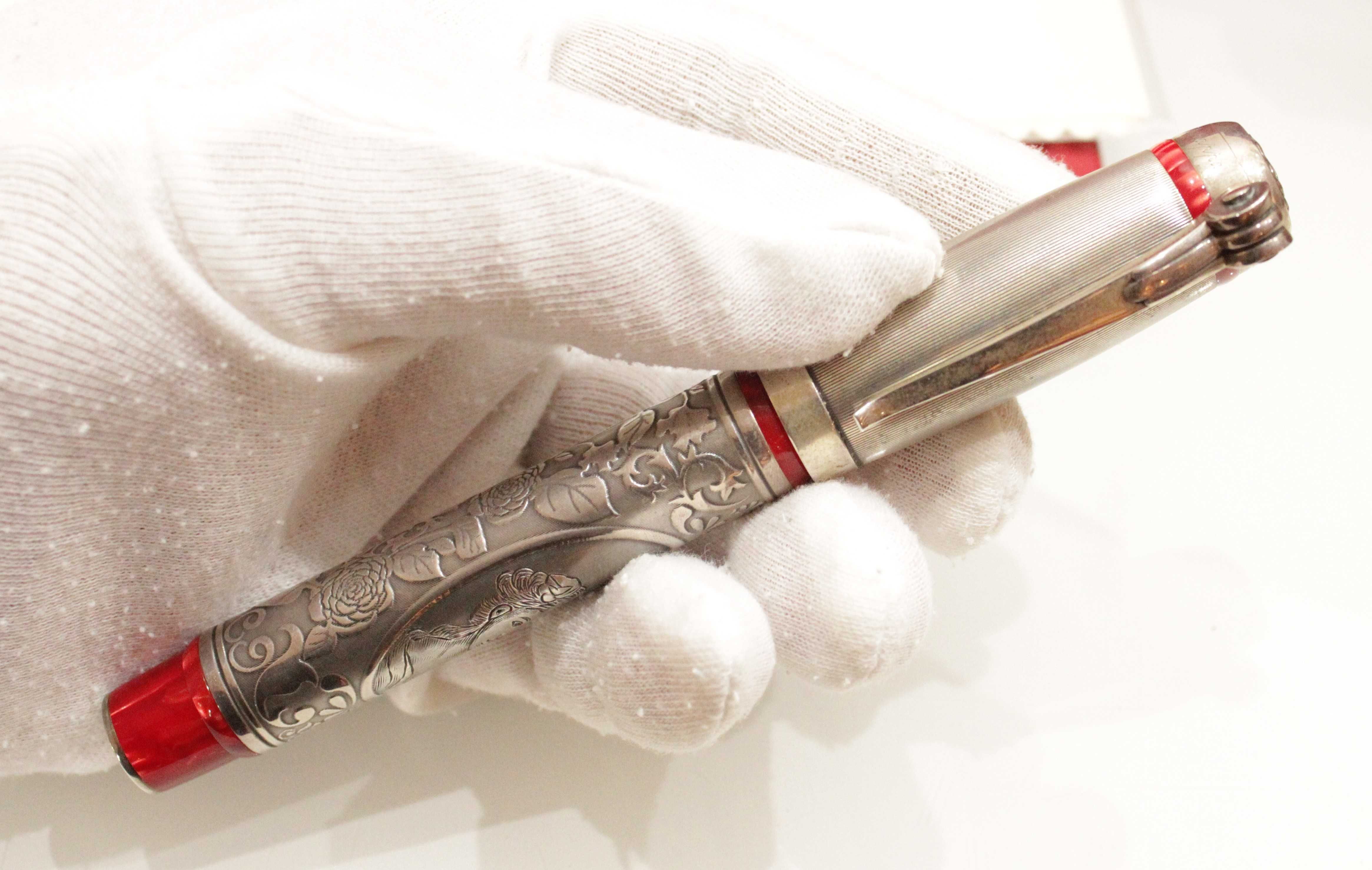 Montegrappa La Traviata Caneta Rara de Prata serie limitada