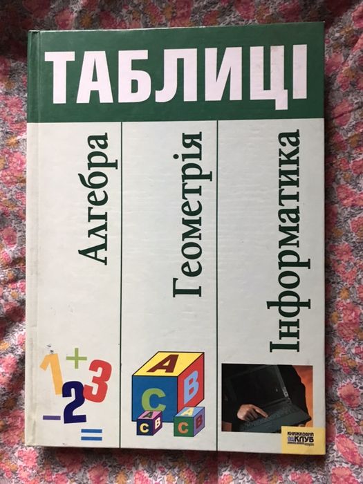 Таблицы с алгебры, истории и информатики