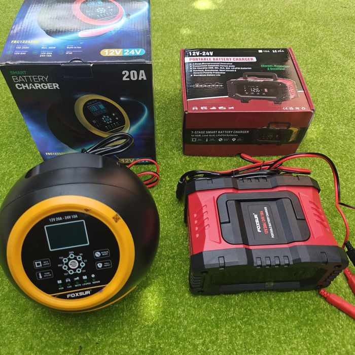 аккумуляторное зарядное устройство Foxsur FPT-200 12V-20А / 24V-10A