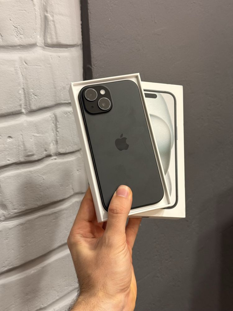 New open/box iphone 15 black/blue 128gb + гарантія 1 рік