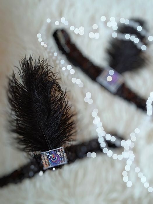 Opaska retro cekiny lata 20 te