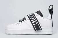 Оригинал,стильные,кожаные кроссовки nike air force chanel