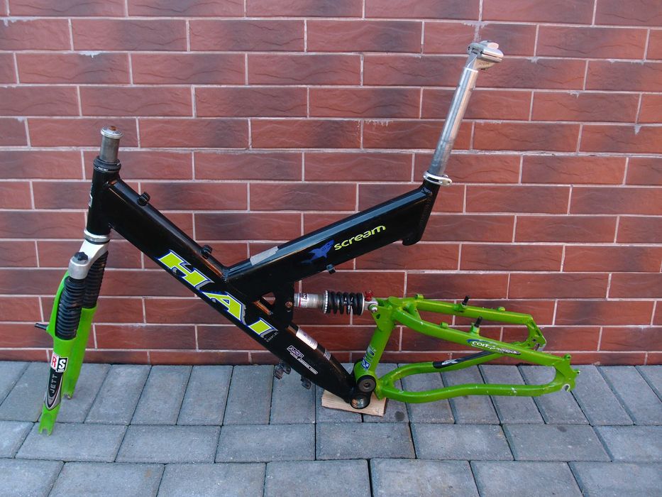 rama amortyzowana MTB HAI BIKE aluminium 7005 Rock Shox Jett DNM