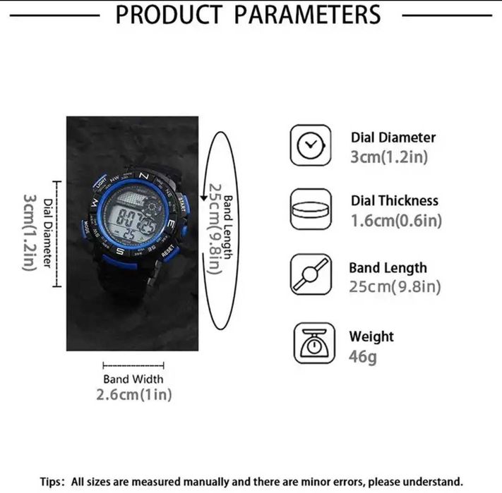 Zegarek męski dla chłopca elektroniczny stoper sportowy + bransoletka