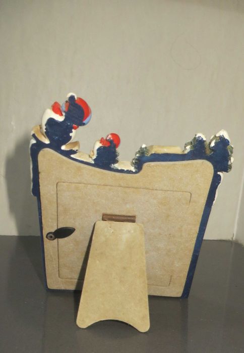 Porta fotos em pedra, para fotos com 7X7 cm - Novo