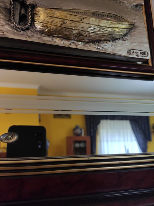 Quadro italiano em prata de lei