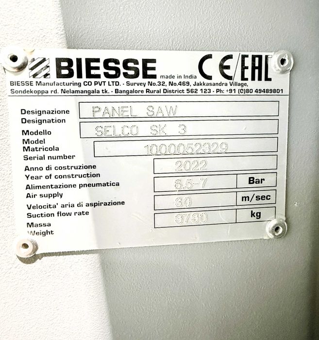 Piła panelowa Biesse Sektor 350 Selco formatowa
